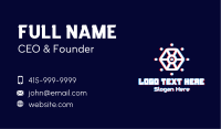 Glitchy Hexagon Tech Business Card Image Preview