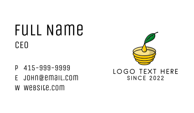 Organic Honey Lemon  Business Card