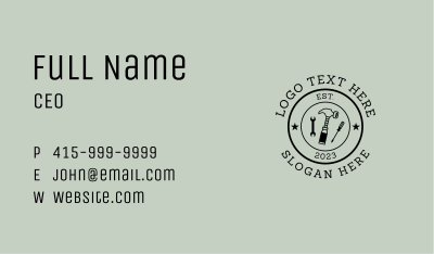 Black Handyman Tool  Business Card Image Preview