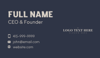 Deluxe Business Wordmark Business Card Design