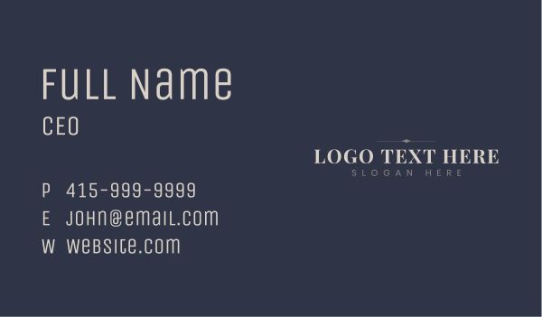 Deluxe Business Wordmark Business Card Design Image Preview