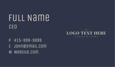 Deluxe Business Wordmark Business Card Image Preview