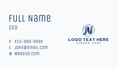 Generic Company Letter N Business Card Image Preview