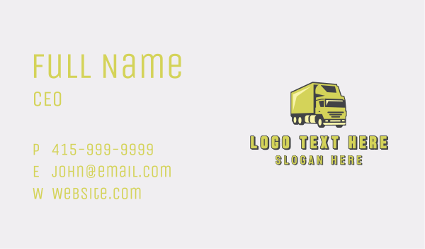 Delivery Cargo Truck Business Card Design Image Preview