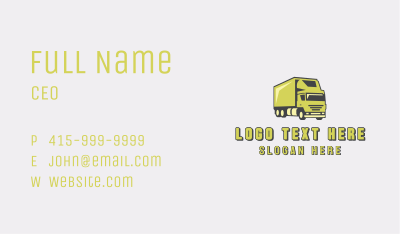 Delivery Cargo Truck Business Card Image Preview