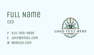 Garden Trowel Landscaping Business Card Image Preview