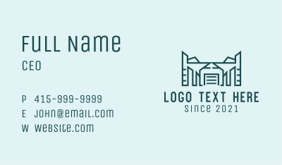 Logistics Warehouse Building Business Card Image Preview