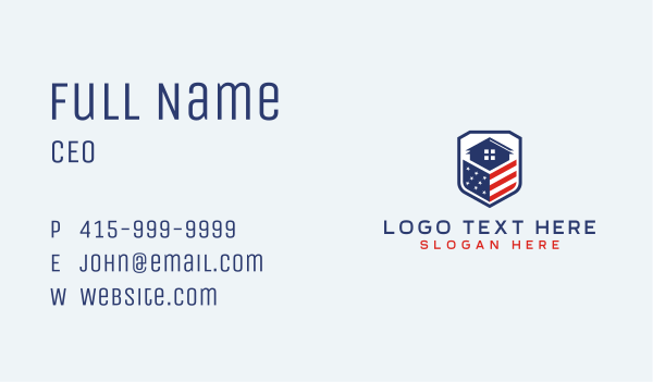 American Realtor Property Business Card Design Image Preview