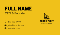 Excavator Digger Construction Business Card Image Preview