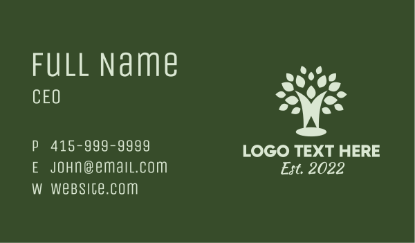 Tree Meditation Human Business Card Design Image Preview