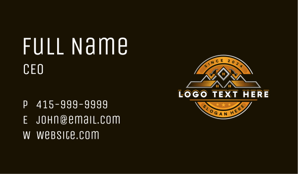 Hammer Roofing Remodeling Business Card Design Image Preview