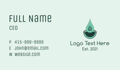 Natural Oil Droplet, Business Card Image Preview