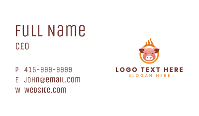 Burning Pig Cuisine Business Card Image Preview
