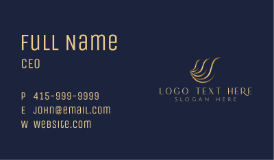 Gold Luxury Wave Business Card Image Preview