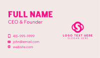 Pink Boutique Letter S  Business Card Image Preview