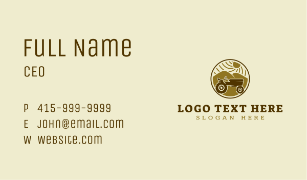 Agriculture Tractor Vehicle Business Card Design Image Preview