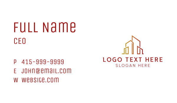 Geometric Real Estate Company Business Card Design Image Preview