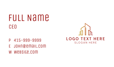 Geometric Real Estate Company Business Card Image Preview