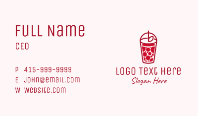 Red Juice Drink Business Card Image Preview