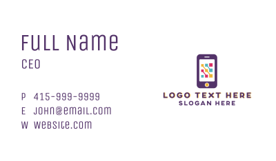 Mobile Phone Apps Business Card Image Preview
