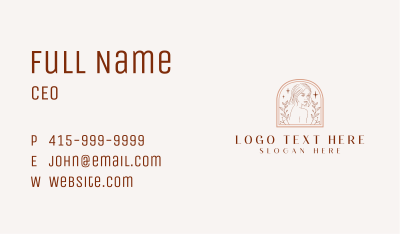 Elegant Woman Wellness Business Card Image Preview