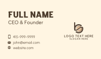 Coffee Bean Letter B & S Business Card Image Preview
