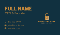 Golden Padlock Letter P Business Card Image Preview