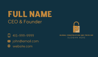 Golden Padlock Letter P Business Card Image Preview