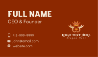 Gold Bird Crown Business Card Image Preview