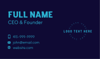 Circle Tech Wordmark Business Card Image Preview