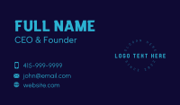 Circle Tech Wordmark Business Card Design