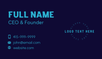 Circle Tech Wordmark Business Card Preview