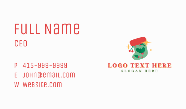 Christmas Holiday Socks Business Card Design Image Preview
