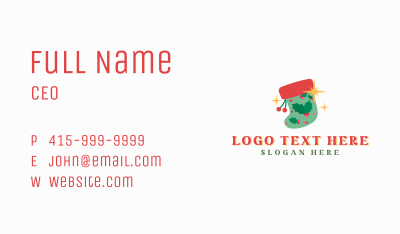 Christmas Holiday Socks Business Card Image Preview