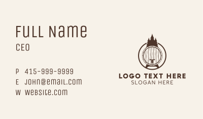 Pine Tree Barrel Business Card Image Preview