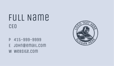 Welding Technician Ironworks Business Card Image Preview