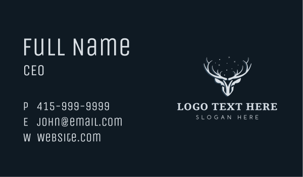 Deer Horn Wildlife Business Card Design Image Preview