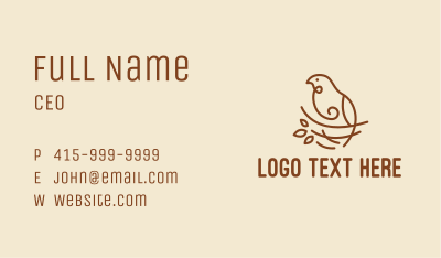 Bird Nest Scribble  Business Card Image Preview