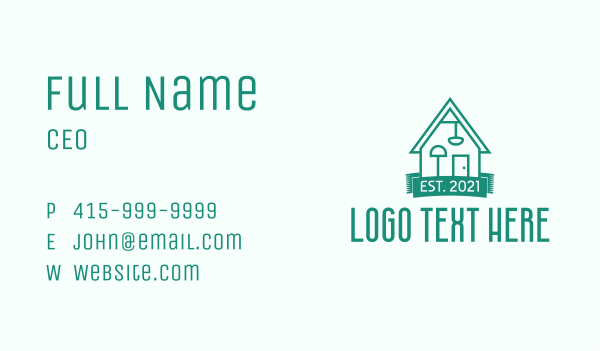Green Furniture House  Business Card Design Image Preview