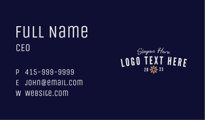 Nautical Marine Helm Business Card Image Preview