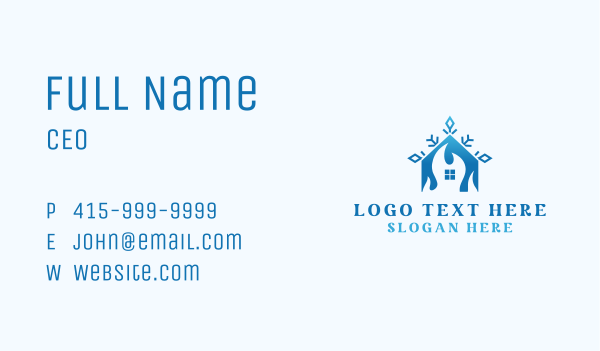 Cool Home Airconditioning  Business Card Design Image Preview