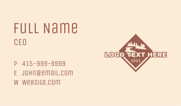 Brown Forest Adventure Business Card Design Image Preview