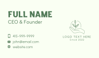 Leaf Sprout Hand Business Card Image Preview