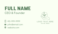 Leaf Sprout Hand Business Card Design