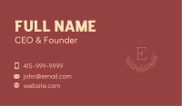 Circle Vine Letter Business Card Image Preview