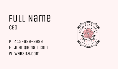 Botanical Flower Book Business Card Image Preview