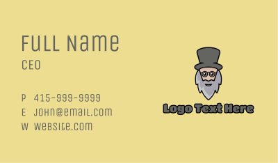 Magician Old Man Business Card Image Preview