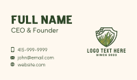 Law Grass Shield Business Card Image Preview