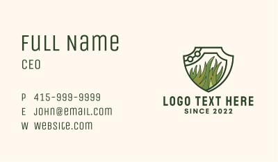 Law Grass Shield Business Card
