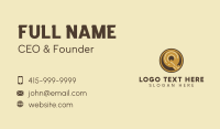 Vinyl Record Letter Q Business Card Design